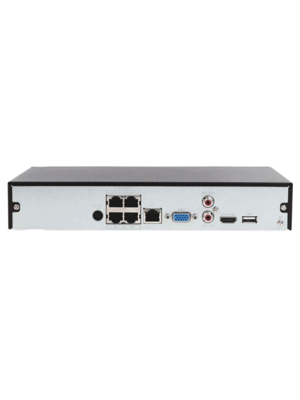 NVR1104HS-P-S3/H - NVR de 8 Megapixeles/ 4k/ 4 Canales IP/ 4 puertos PoE/ Smart H.265+/ Rendimiento de 80 mbps/ Salida de Video HDMI&VGA/ 1 Bahía de Disco Duro de Hasta 8TB/ Soporta Camaras con Protocolo Onvif & RTSP/