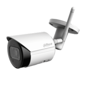 DAHUA IPC-HFW1430DS-SAW - Camara IP Bullet Wifi de 4 Megapixeles/ Lente de 2.8mm/ 90 Grados de Apertura/ H.265+/ IR de 30 Metros/ Microfono Integrado/ Ranura para MicroSD/ Metalica/ IP67/ DWDR/ Videoanaliticos con SMD/