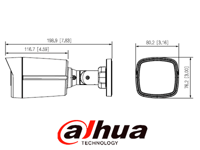Cámara IP Bullet de 4 Megapixeles/ Lente de 2.8mm/ 90 Grados de Apertura/ IR de 30 Metros/ PoE/ 30 FPS/ H.265+/ DWDR/ IP67/