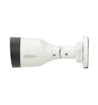 Cámara IP Bullet de 2MP, lente de 2.8mm, ángulo de visión de 102 grados, micrófono integrado, compresión H.265+, IR de 30m, protección IP67, PoE, DWDR.